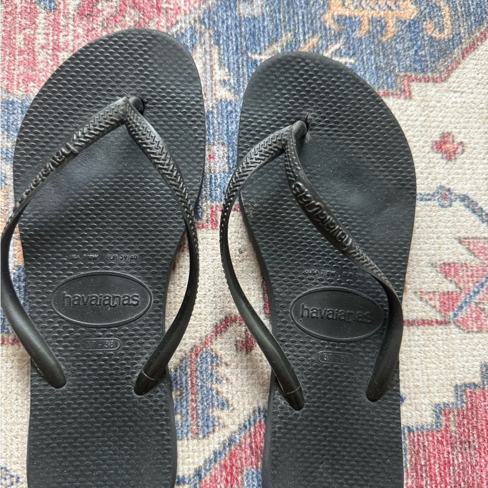 Havaianas Black Flip Flops